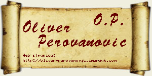 Oliver Perovanović vizit kartica